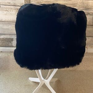 Black Faux Fur Hat